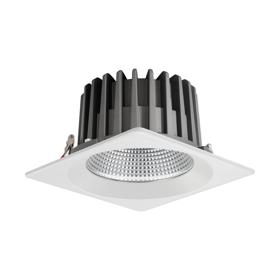 DL200092  Bionic 50, 50W, 1200mA, White Deep Square Recessed Downlight, 4250lm ,Cut Out 175mm, 50° , 3500K, IP44, DRIVER INC., 5yrs Warranty.